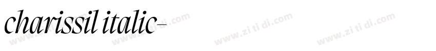 charissil italic字体转换